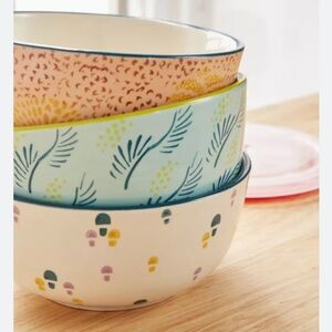 Urban Outfitters Lunch Bowl - green leaf print